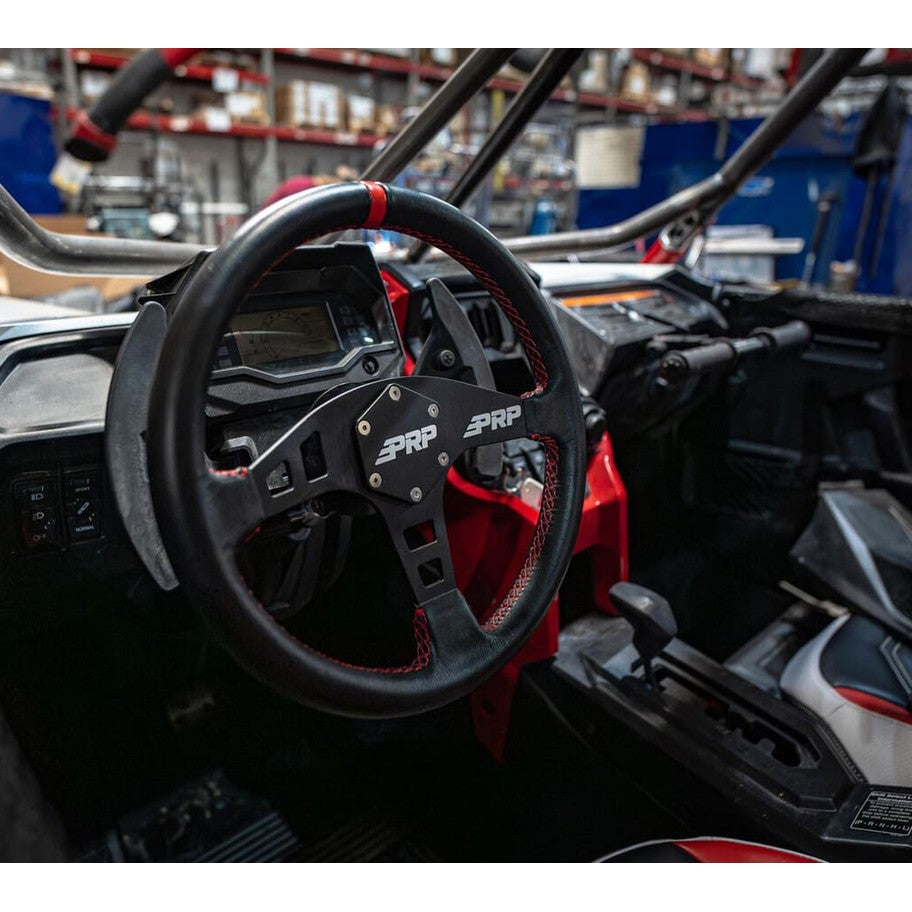 PRP Flat Leather Steering Wheel