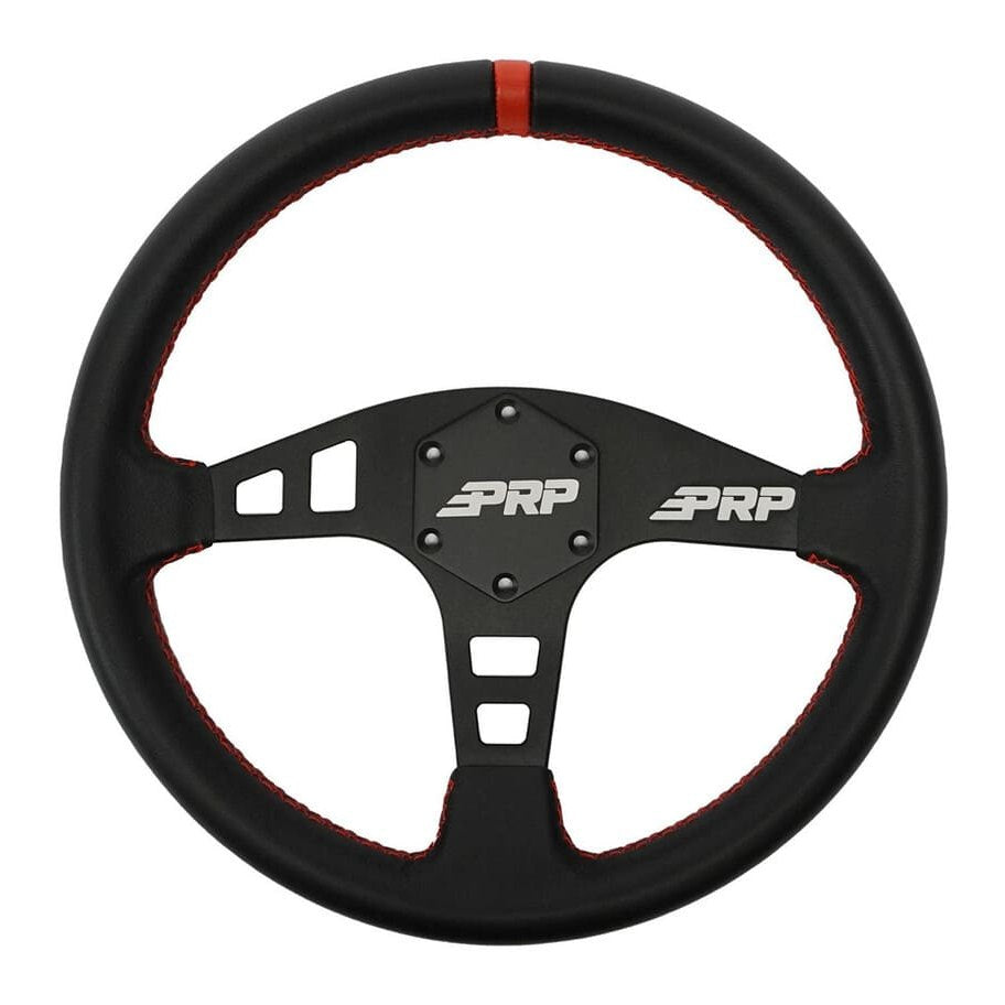 PRP Flat Leather Steering Wheel