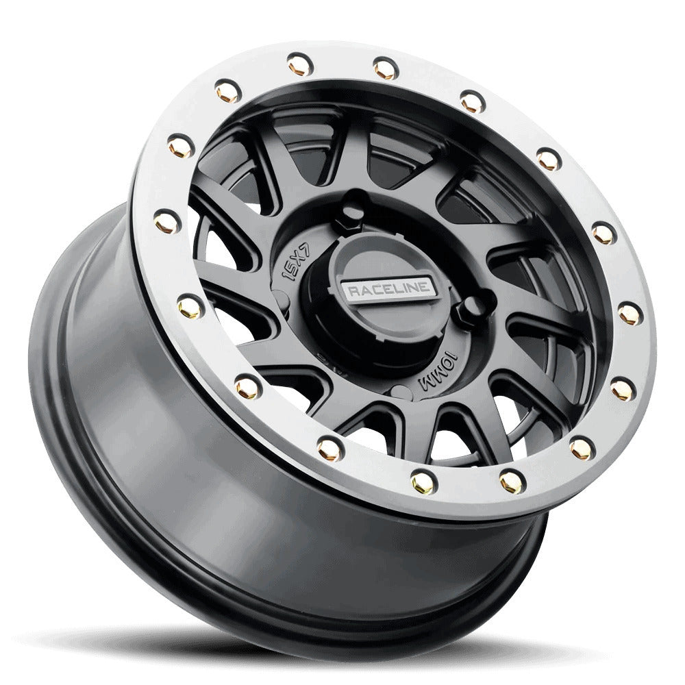 Raceline A12BG Satin Black Squad Beadlock & Maxxis Carnivore Radial Wheel & Tire Kit
