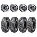 Raceline A12BG Squad Satin Black Beadlock & Maxxis Roxxzilla Radial Wheel & Tire Kit