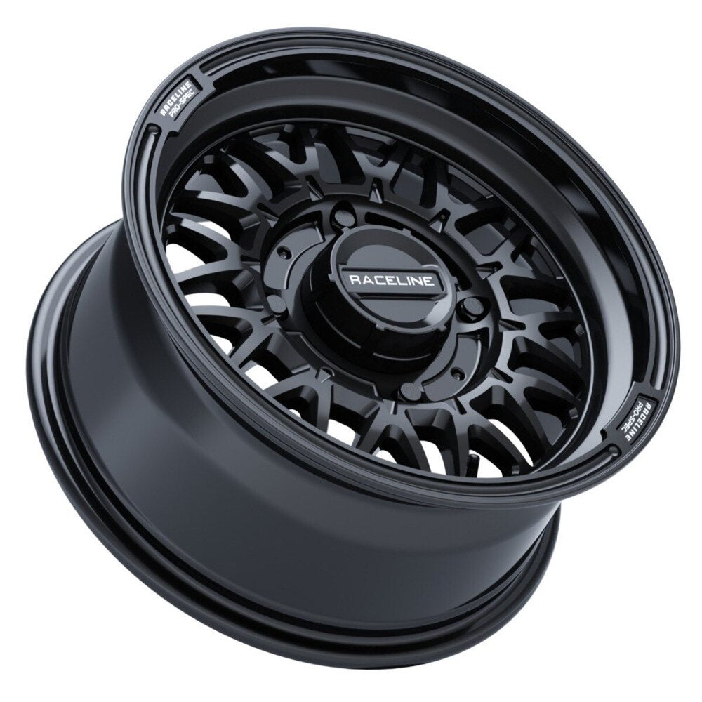 Raceline A13GB Gloss Black Omega & Maxxis Roxxzilla Radial Wheel & Tire Kit