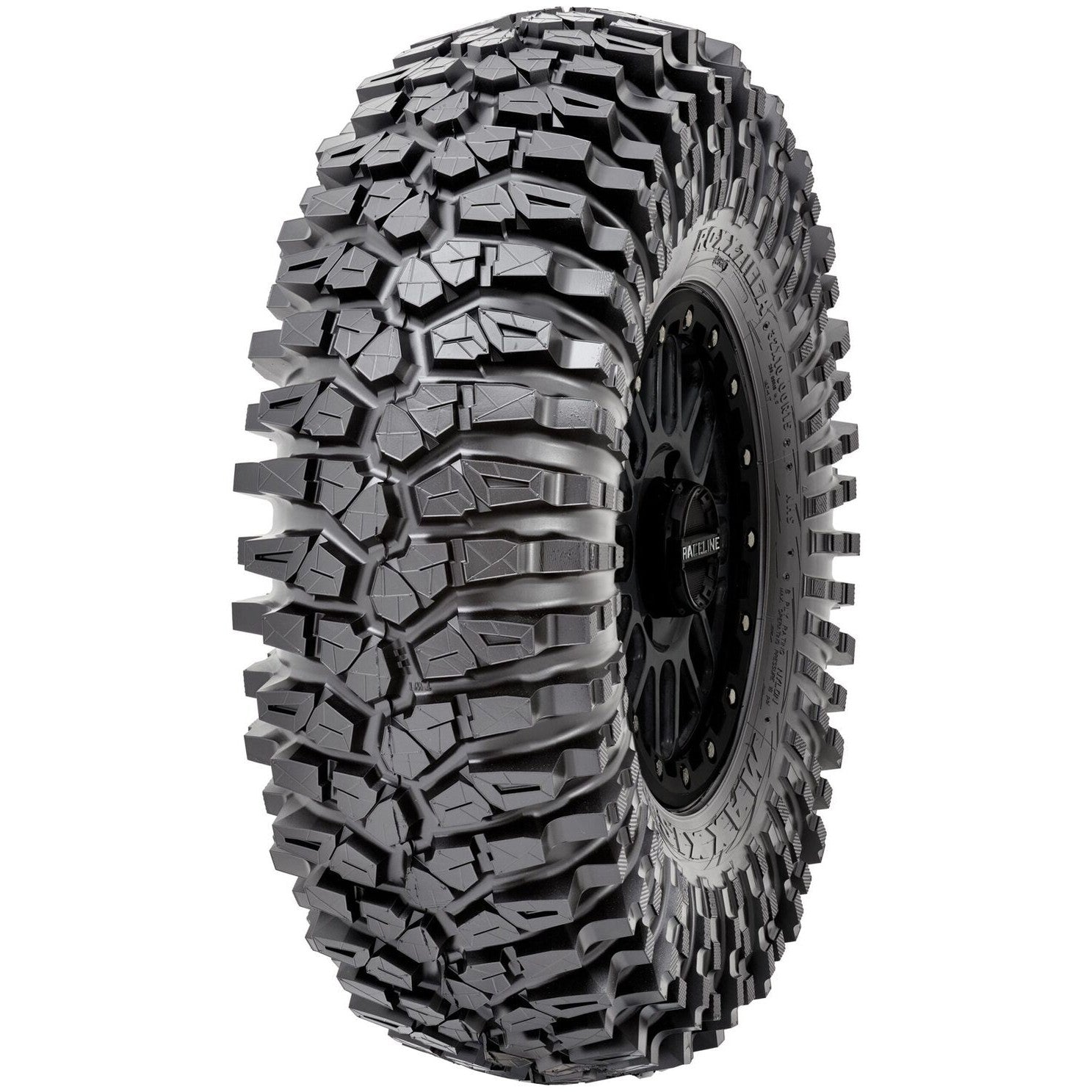 Raceline A14SB Alpha Silver/Black Beadlock & Maxxis Roxxzilla Radial Wheel & Tire Kit