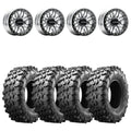 Raceline A91MA Machined Ryno Beadlock & Maxxis Carnivore Radial Wheel & Tire Kit