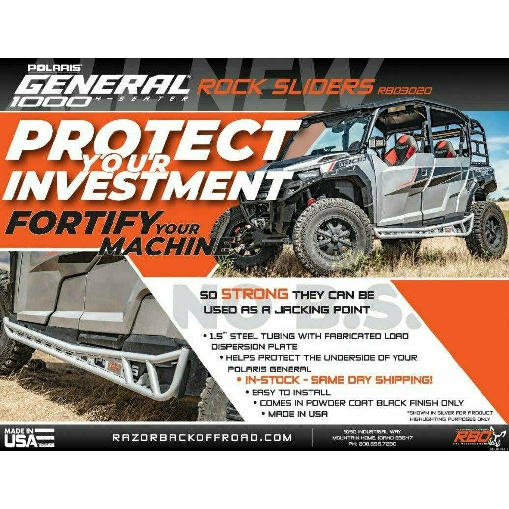 Polaris General 4 1000 Rock Sliders