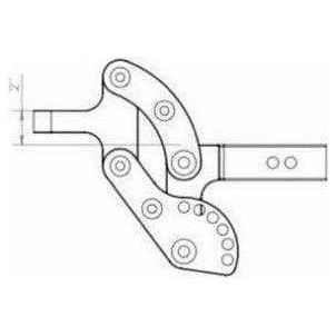 2" Clear Anodized Hitch Receiver 7" Drop 12K