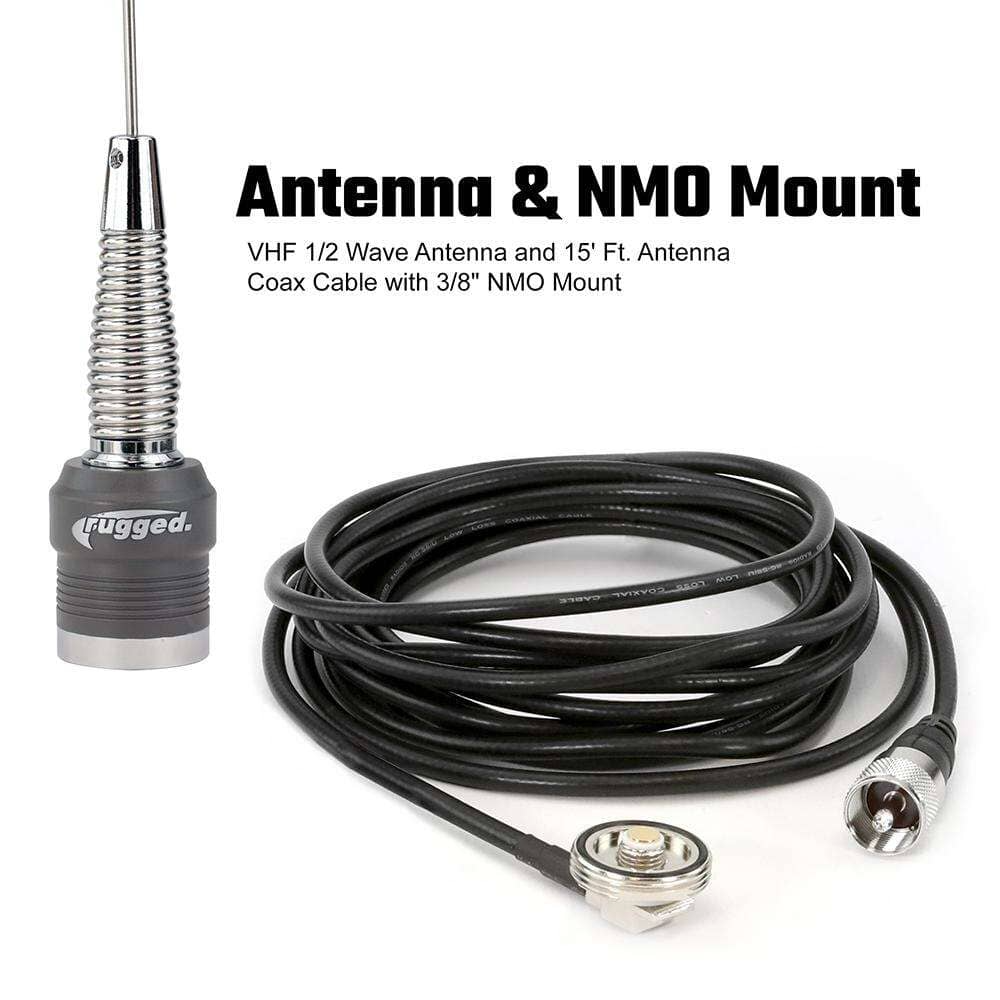 Rugged Radios 696 PLUS REMOTE HEAD Complete Master Communication Kit with Intercom and 2-Way Radio