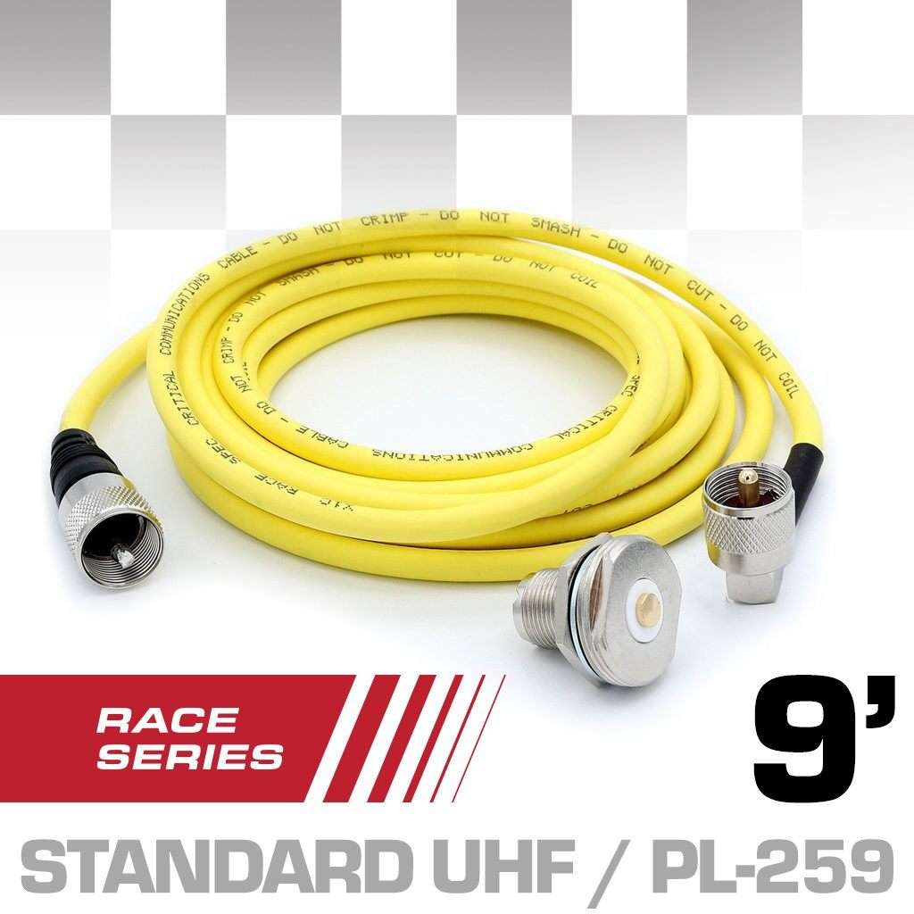 Rugged Radios 9 Ft Antenna Coax Cable Kit - RACE SERIES - by Rugged Radios