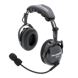 Rugged Radios AlphaBass Carbon Fiber Headset for STEREO and OFFROAD Intercoms
