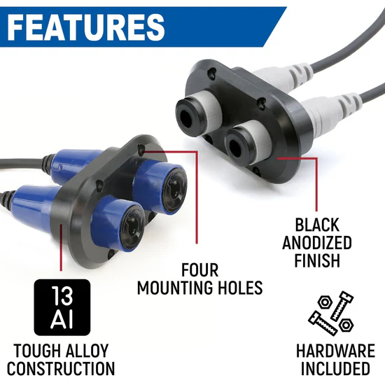 Rugged Radios Dual Headset / Helmet Nexus Jack Flush Mount