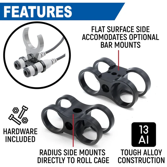 Rugged Radios Dual Headset / Helmet Nexus Jack Bar Mount