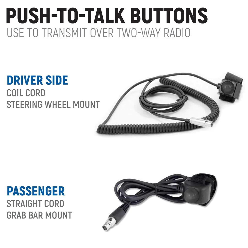 Rugged Radios Polaris RZR XP Complete Communication Kit with Rocker Switch Intercom and 2-Way Radio