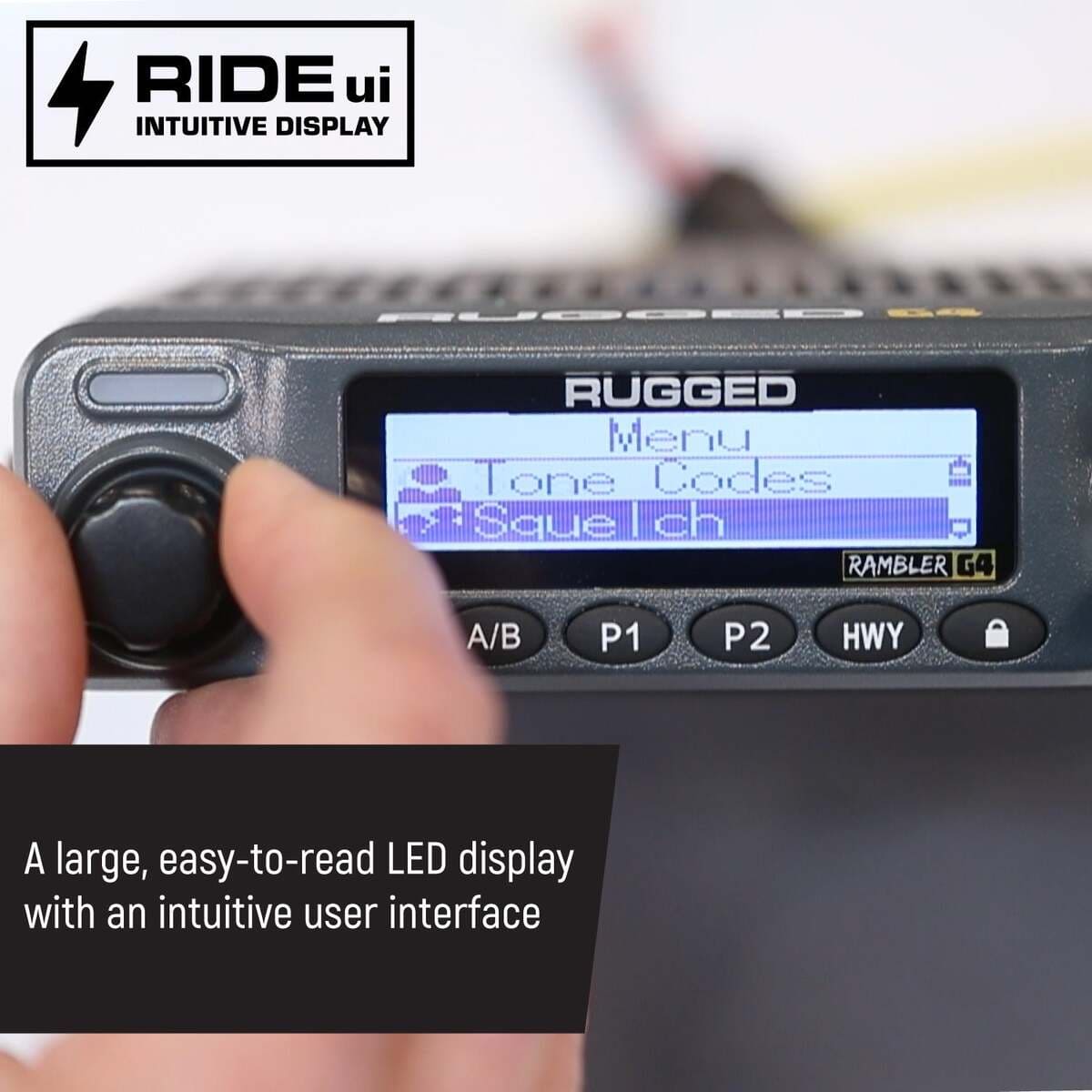 Rugged Radios Rambler G4 GMRS Mobile Radio & Antenna Kit