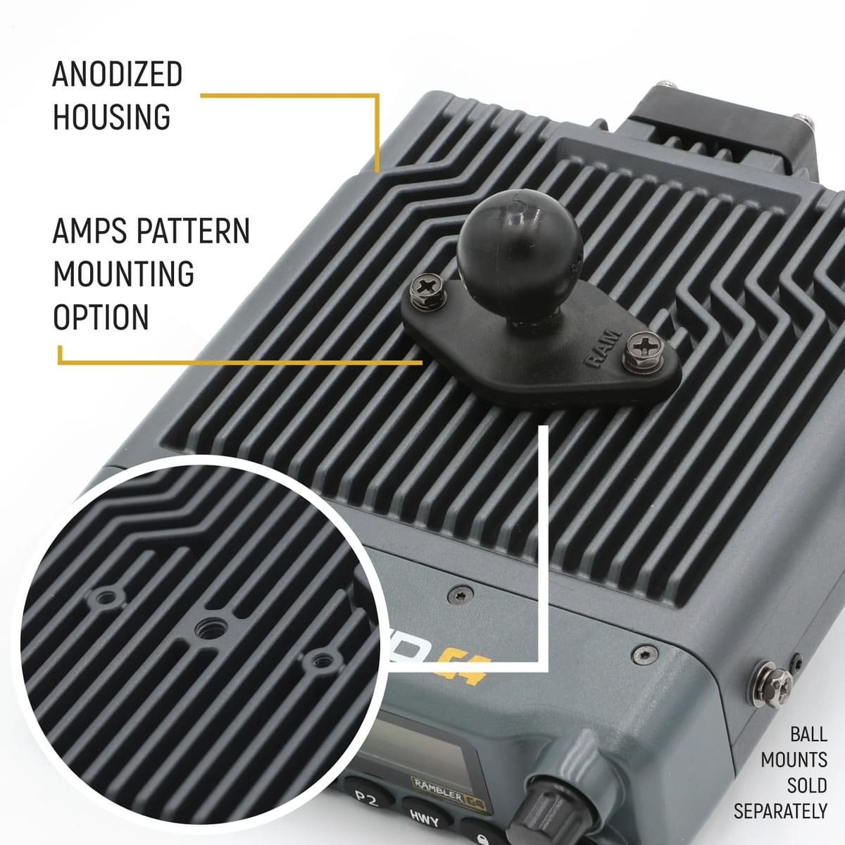 Rugged Radios Rambler G4 High Power Mobile Radio & Fiberglass Antenna Base Camp Kit