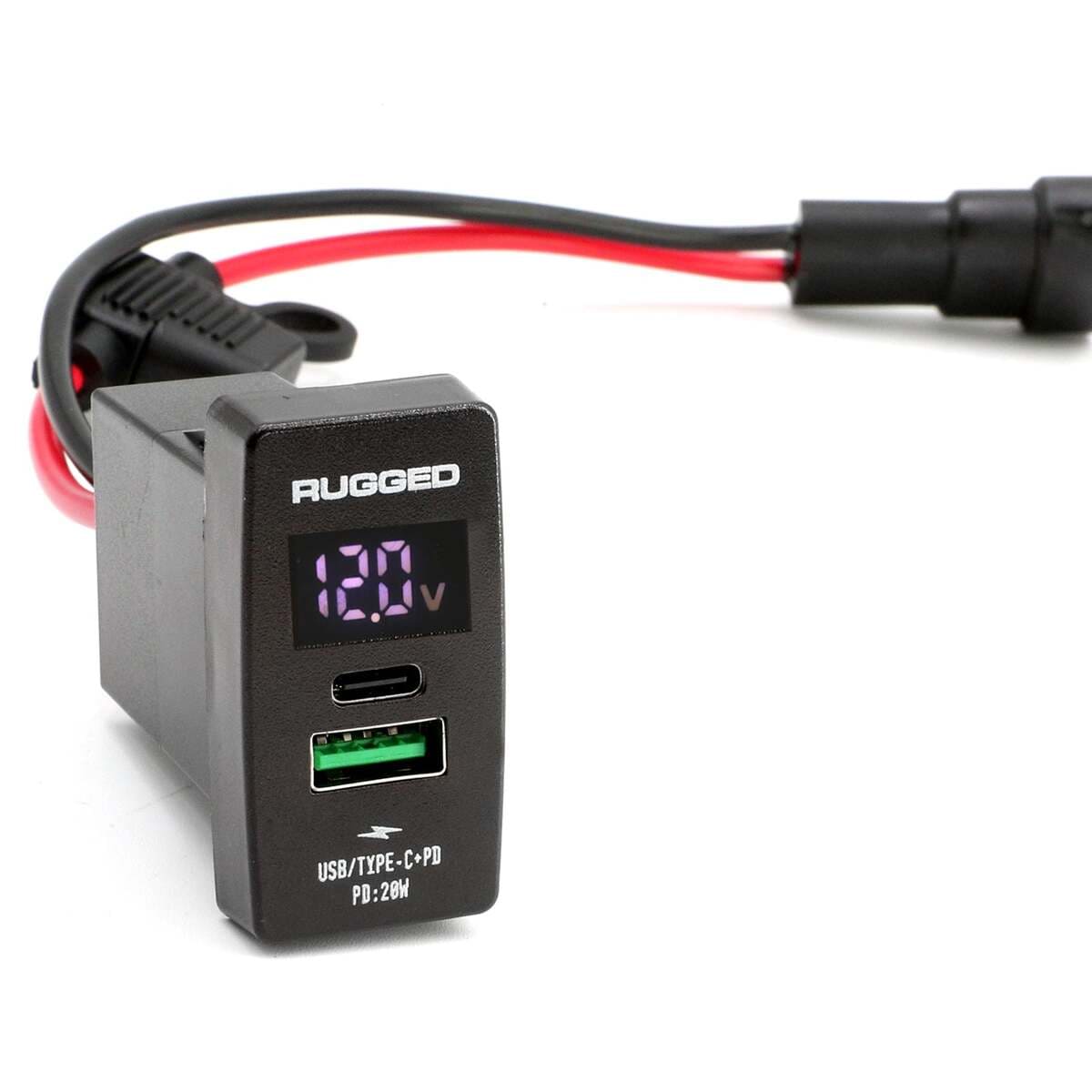 Rugged Radios USB Rocker Switch Hub Kit for UTV Pulse Bars