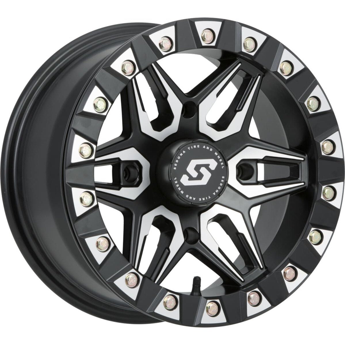 Sedona Black/Machined Split 6 Beadlock & Maxxis Radial Roxxzilla Wheel & Tire Kit