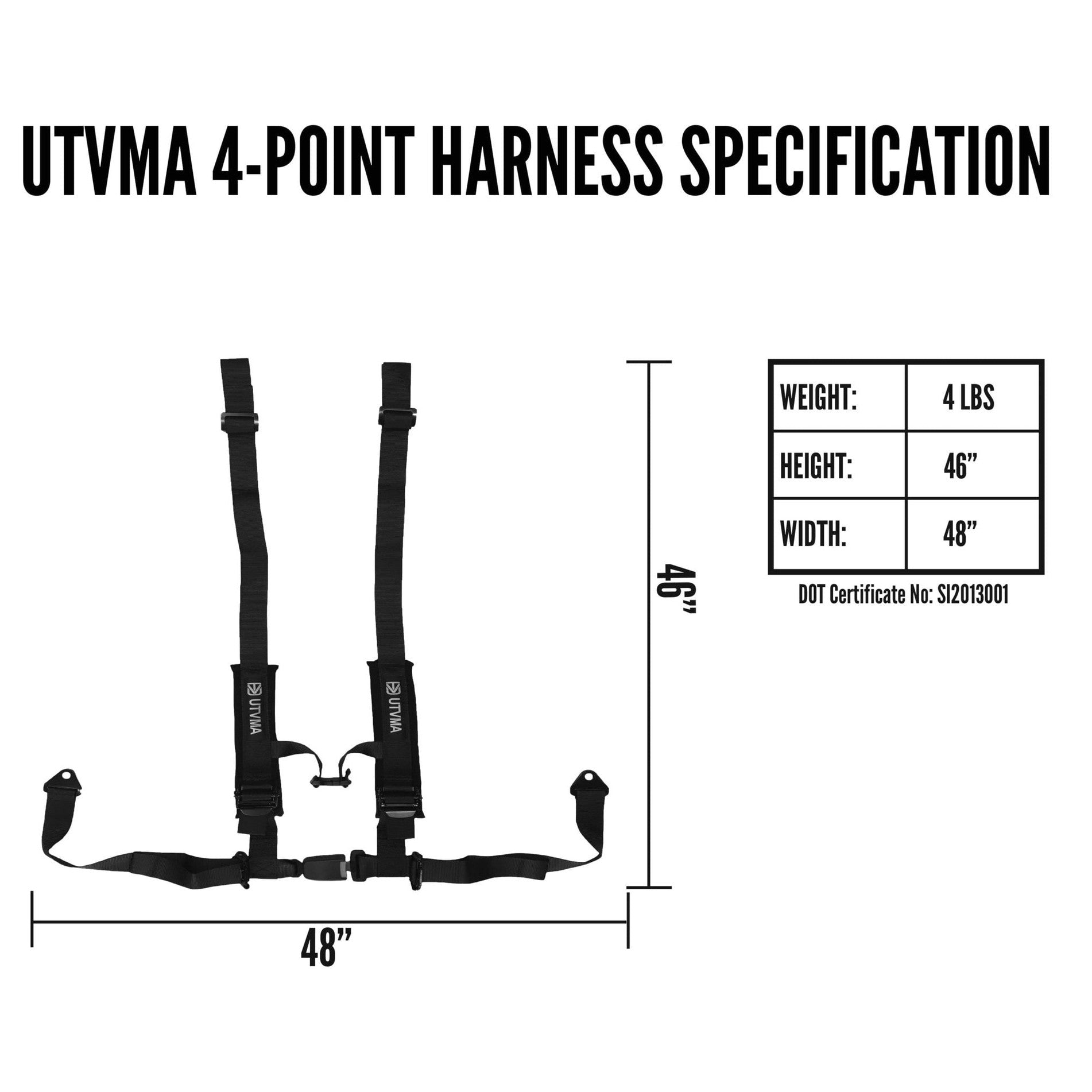 UTVMA 2-inch 4-point Harness with Auto Buckle
