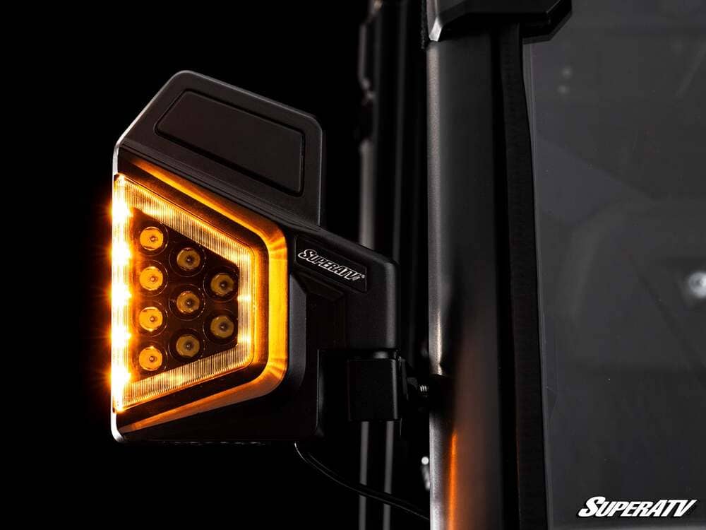 SuperATV Kawasaki Dual Section LED Side View Mirrors