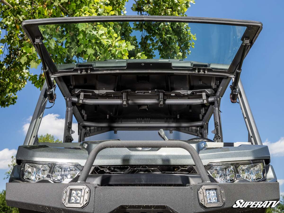 SuperATV Can-Am Defender Max Drive Power Flip Glass Windshield