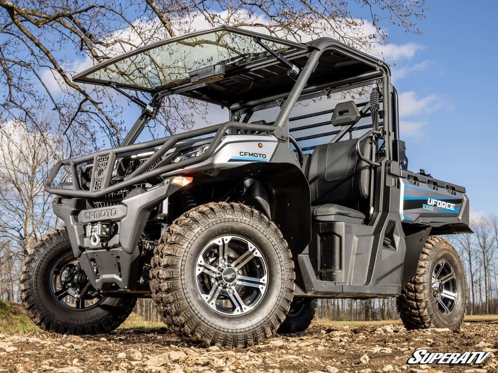 SuperATV CFMoto UForce 1000 MaxDrive Power Flip Glass Windshield