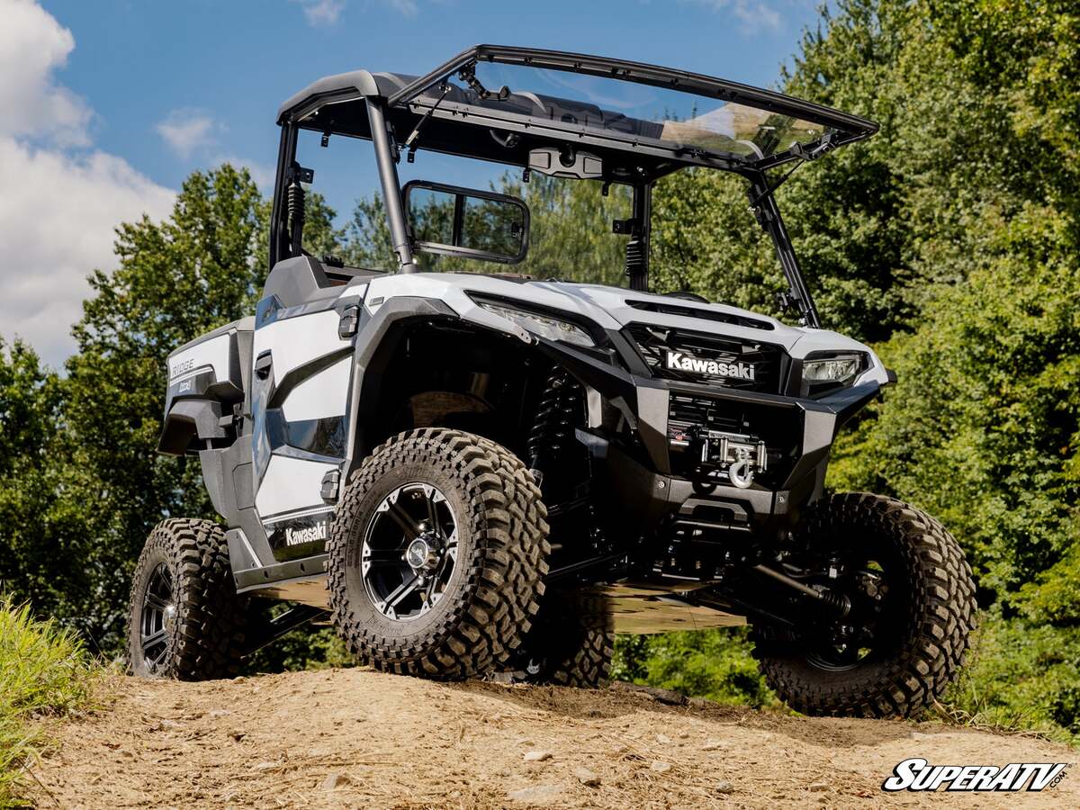 SuperATV Kawasaki Ridge Scratch-Resistant Flip Windshield