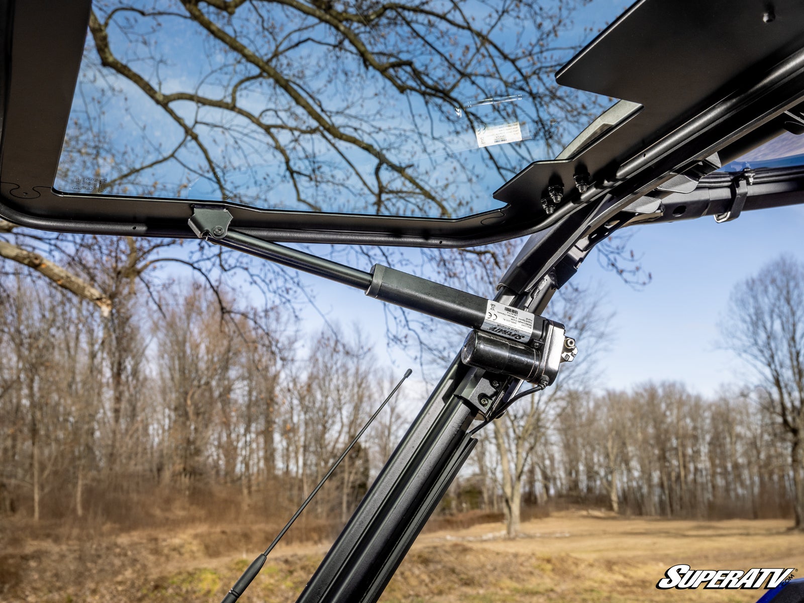 SuperATV Polaris General 1000 Max Drive Power Flip Glass Windshield