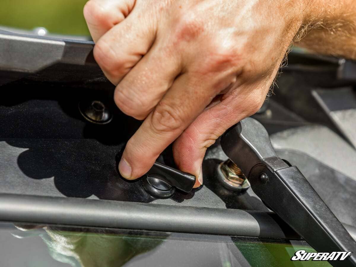 SuperATV Polaris General XP 1000 Flip-Down Glass Windshield