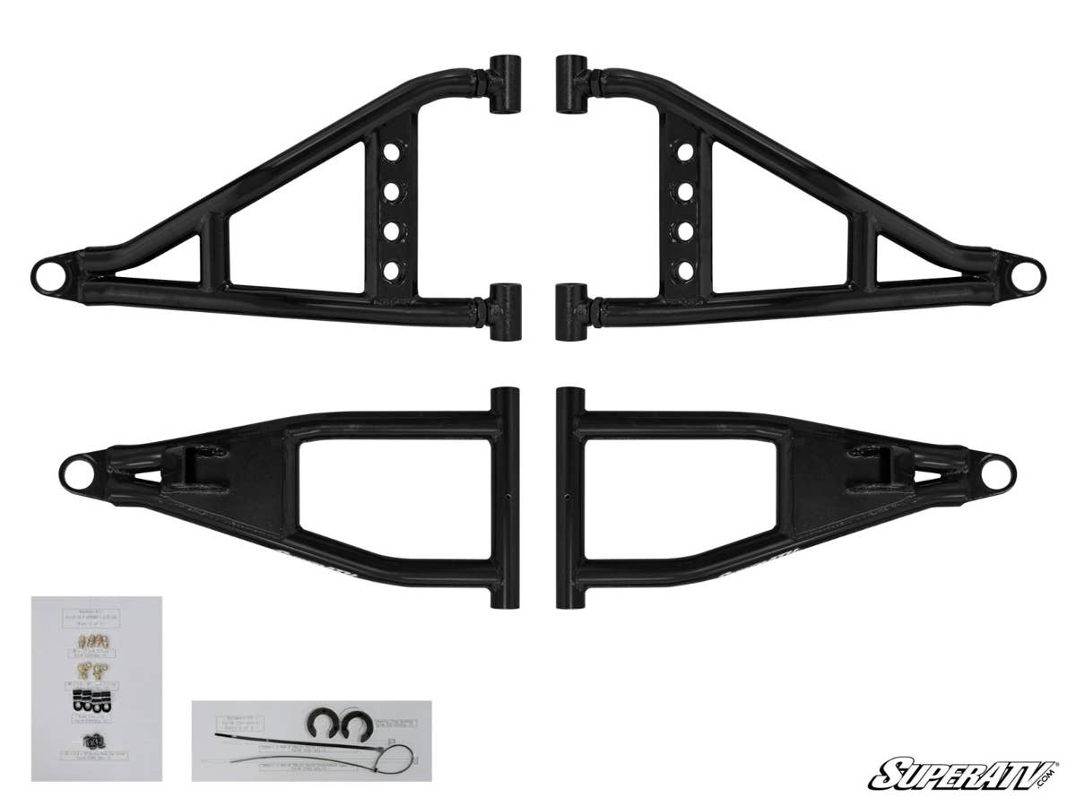 SuperATV Polaris Ranger 1000 Diesel High Clearance 1.5” Forward Offset A-Arms