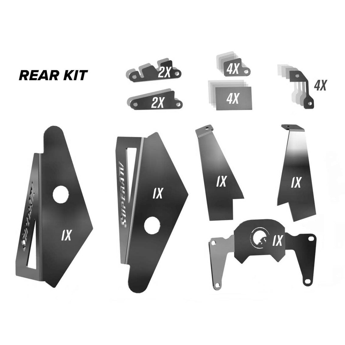 SuperATV Polaris Ranger XP 1000 Weld-In Gusset Kit