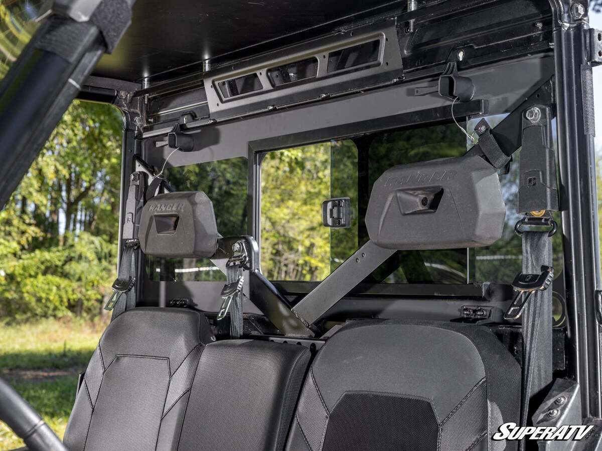 SuperATV Polaris Ranger XP 900 Glass Sliding Rear Windshield