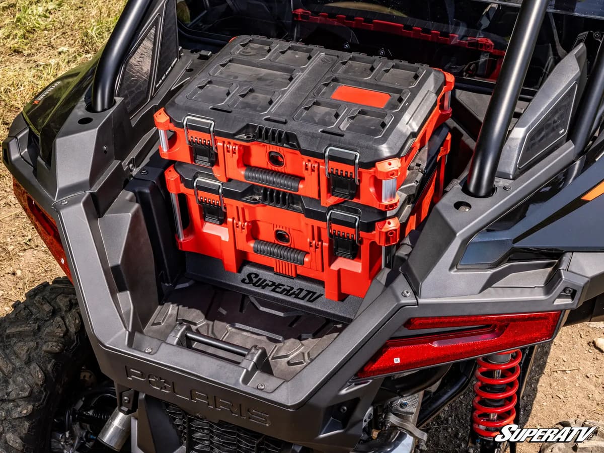 SuperATV Polaris RZR Turbo R Milwaukee Compatible Bed Mount