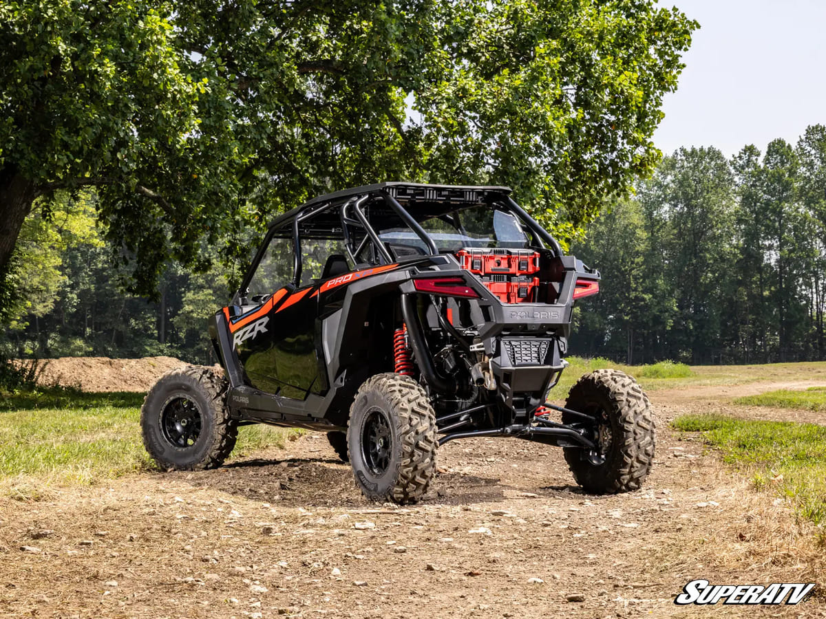 SuperATV Polaris RZR Turbo R Milwaukee Compatible Bed Mount