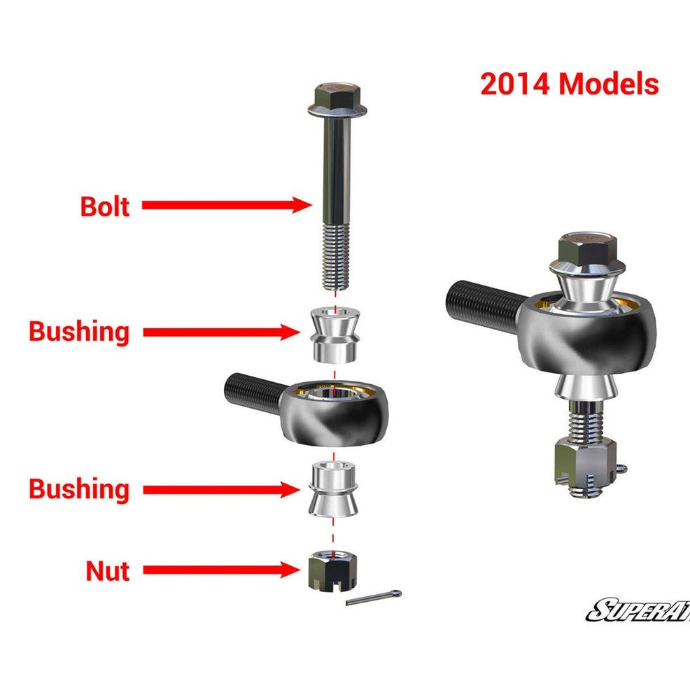SuperATV Polaris RZR XP 1000 Z-Bend Tie Rod Kit