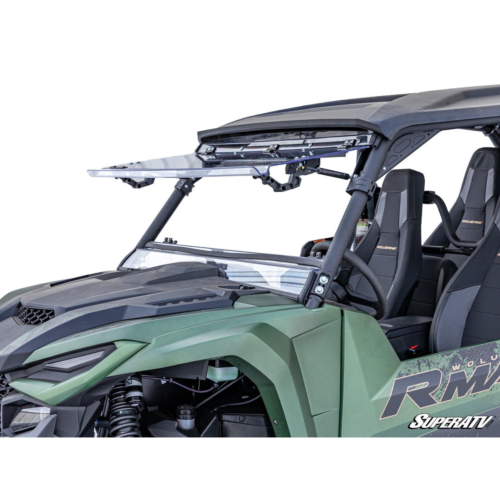 SuperATV Yamaha Wolverine RMAX Scratch Resistant Flip Windshield