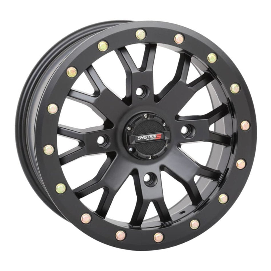 System 3 Black SB-4 Beadlock & Maxxis Radial Carnivore Wheel & Tire Kit