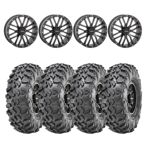 System 3 Black ST-3 & Maxxis Radial Carnivore Wheel & Tire Kit