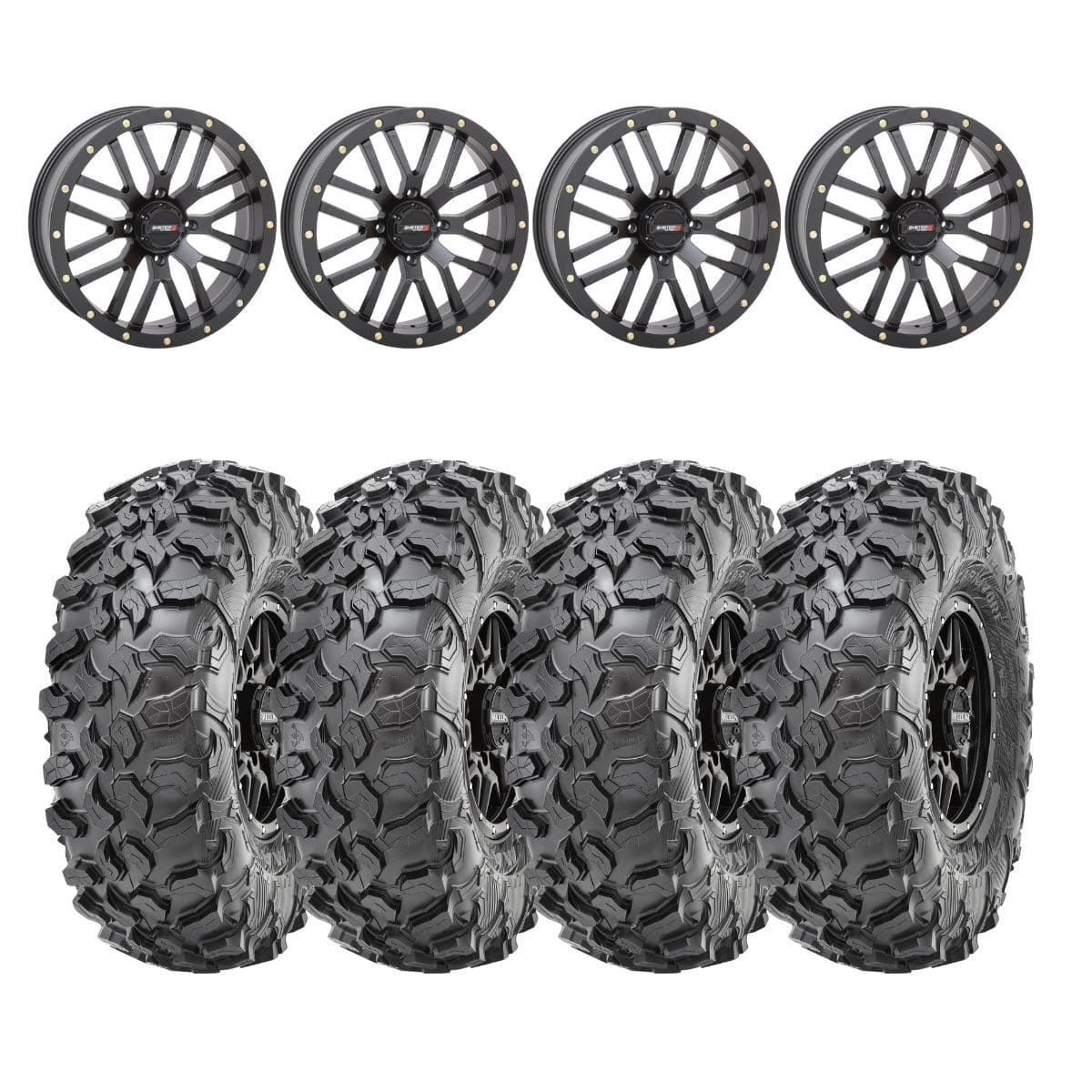 System 3 Black ST-3 & Maxxis Radial Carnivore Wheel & Tire Kit