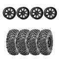 System 3 Gloss Black ST-4 & Maxxis Radial Carnivore Wheel & Tire Kit