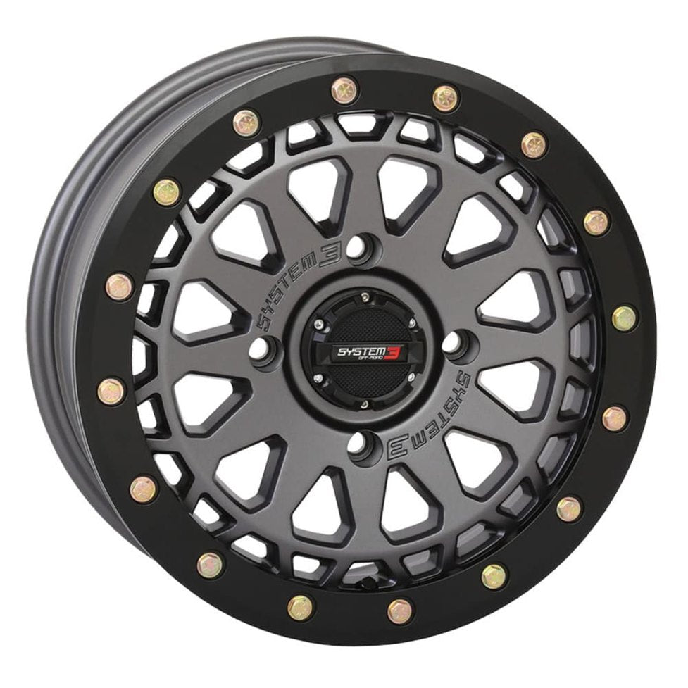 System 3 Gunmetal Grey SB-6 Beadlocks & Maxxis Liberty Performance Off Road Wheel & Tire Kit