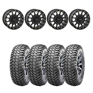 System 3 Matte Black SB-5 Beadlock & Maxxis Liberty Performance Off Road Wheel & Tire Kit