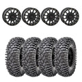 System 3 Matte Black SB-5 Beadlock & Maxxis Radial Roxxzilla Tire & Wheel Kit