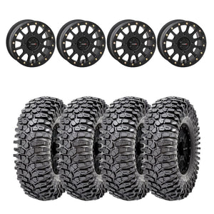 System 3 Matte Black SB-5 Beadlock & Maxxis Radial Roxxzilla Tire & Wheel Kit