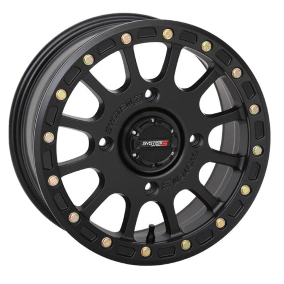 System 3 Matte Black SB-5 Beadlock & Maxxis Radial Roxxzilla Tire & Wheel Kit