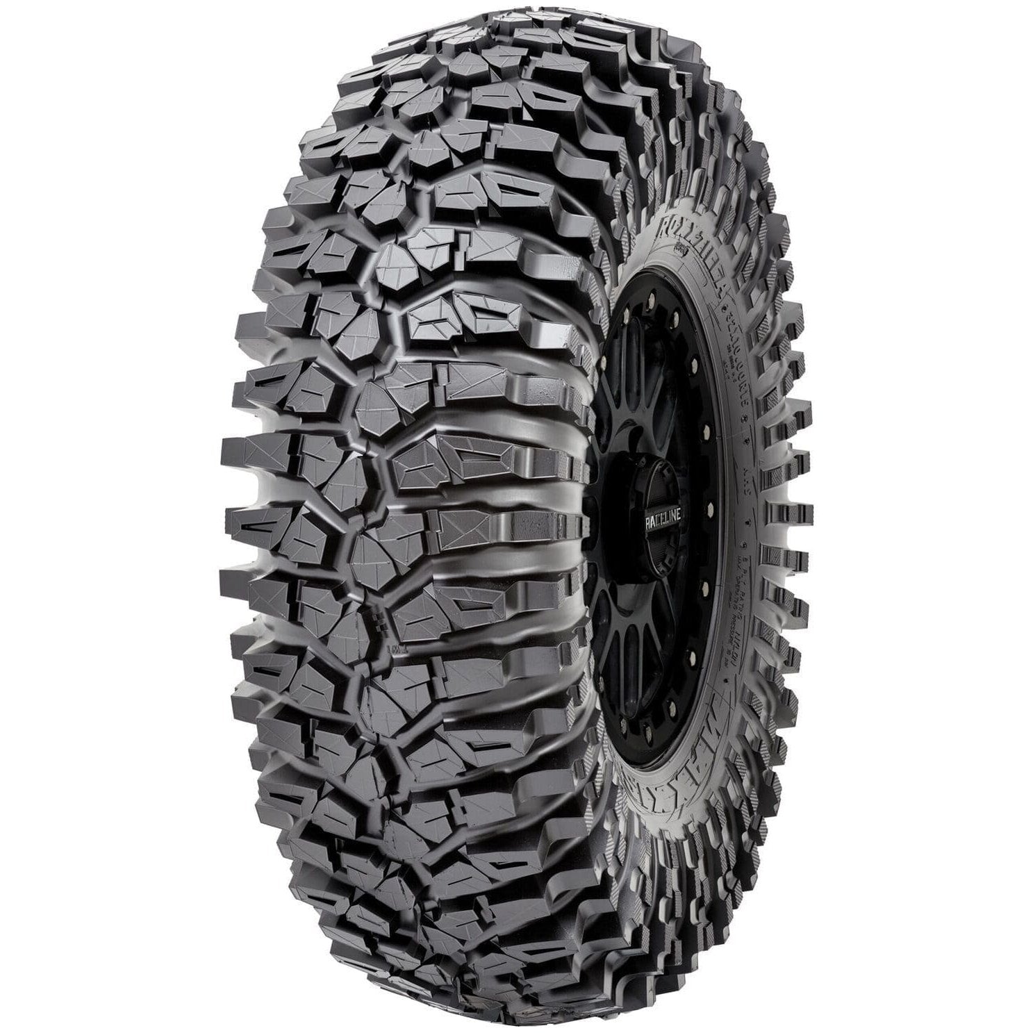 System 3 Matte Black SB-5 Beadlock & Maxxis Radial Roxxzilla Tire & Wheel Kit