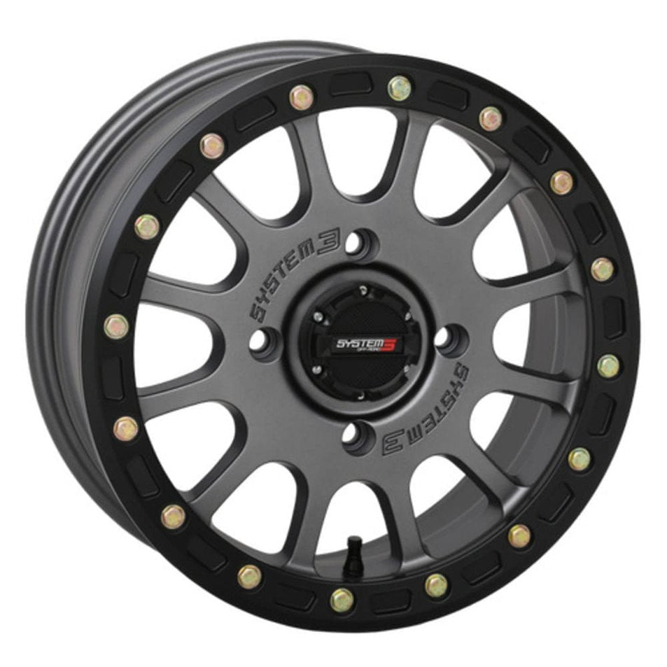 System 3 Matte Gunmetal SB-5 Beadlock & Maxxis Radial Roxxzilla Wheel & Tire Kit