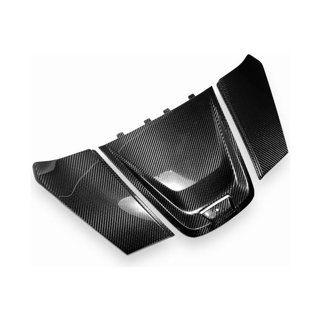Can Am Maverick R Carbon Fiber 3-Piece Upper Center Dash Trim Kit