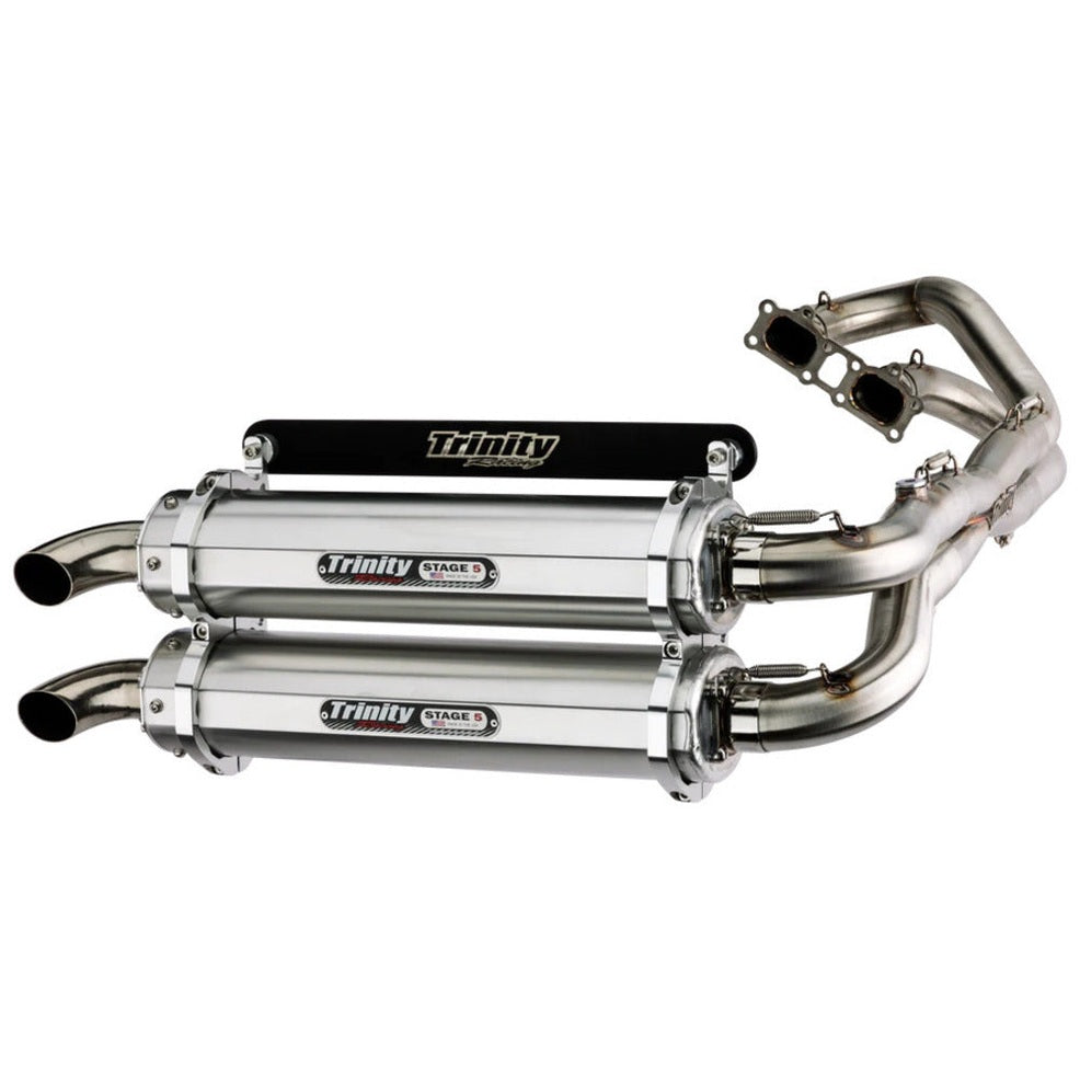 Trinity Racing '14-'23 Polaris RZR XP 1000 Full Exhaust System - Brushed