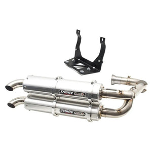 Trinity Racing '17+ Can-Am Maverick X3 Dual Full Exhaust System - Brushed