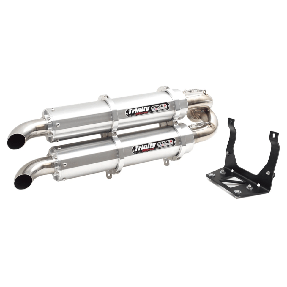 Trinity Racing Can-Am Maverick X3 Slip On Exhaust - Brushed