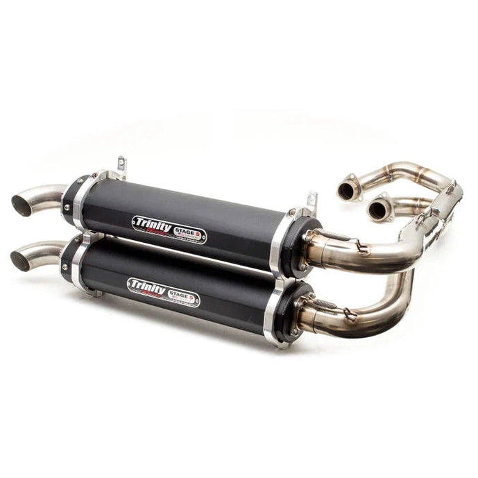 Trinity Racing Polaris RZR General 1000/ RZR 1000 S/ RZR 900 S Dual Full System Exhaust - Black