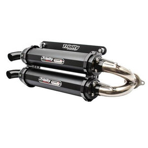 Trinity Racing Polaris RZR Pro XP / Turbo R Slip-On Exhaust - Cerakote w/ Stainless Y-Pipe